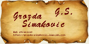Grozda Simaković vizit kartica